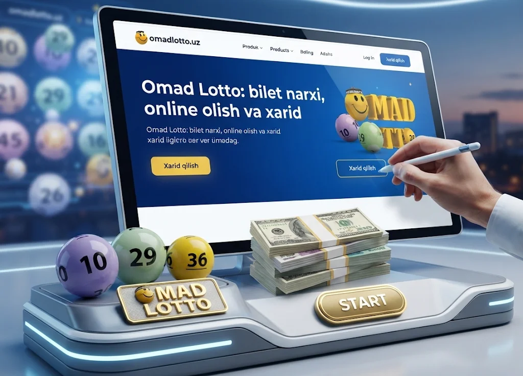 Omad Lotto lotereyasi biletining narxi va asosiy shartlari